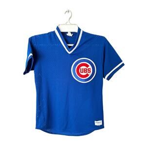 Vintage Chicago Cubs Batting Practice Pullover‎ Mesh Net L Jersey Majestic USA